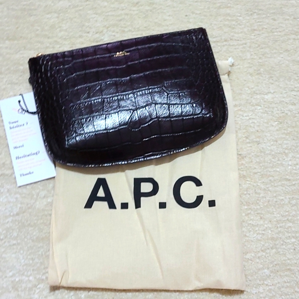 A.P.C. Sarah Croc Effect Pouch